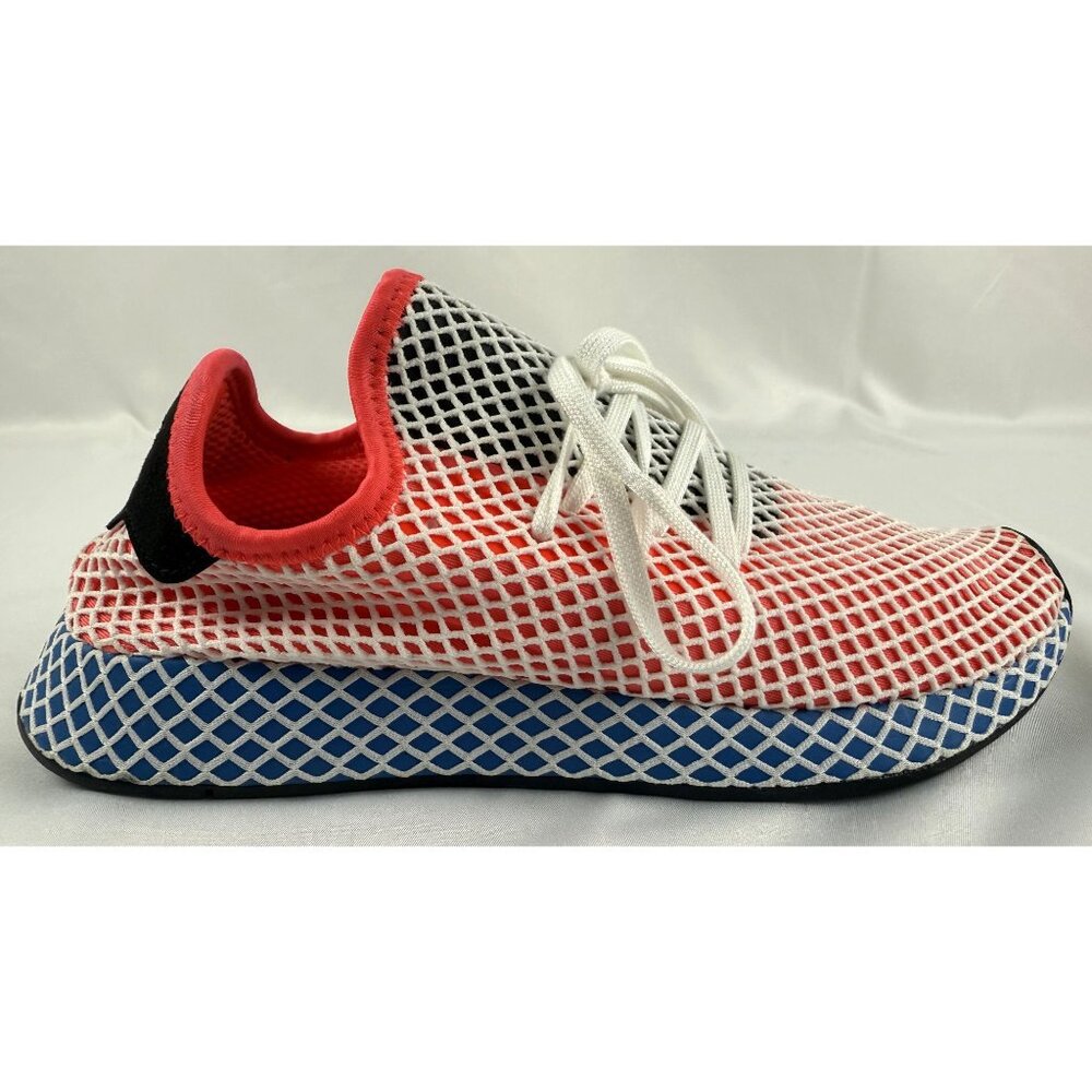 NWOT Size 10 -adidas Deerupt SolarRed Bluebird Men’s Athletic Runner Shoe (CQ262 - Picture 6 of 10